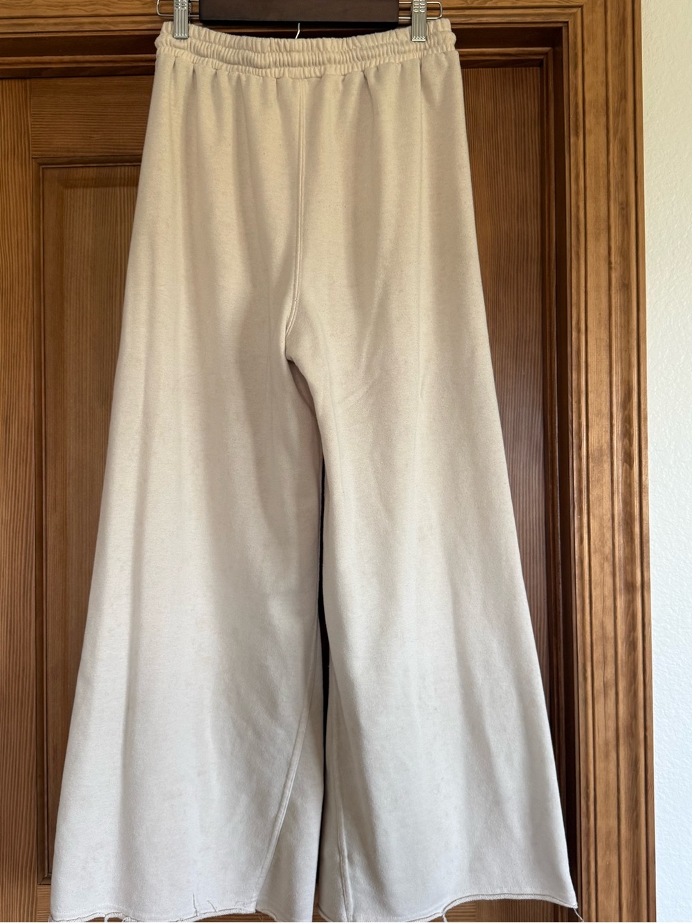 Cozy Wide-Leg Drawstring Pants - Cream - Picture 3 of 3